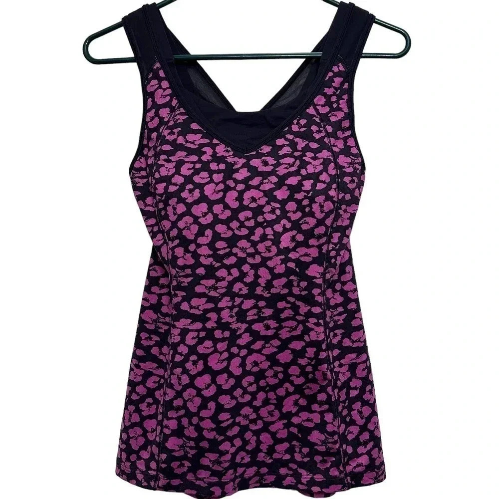 Lululemon Super Sport Milo Tank, leopard print. Size 4
